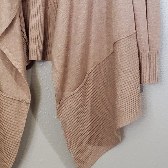 Cardigan Asymmetrical Sweater Open Waterfall Front Cardigan Sweater EUC - Picture 3 of 10